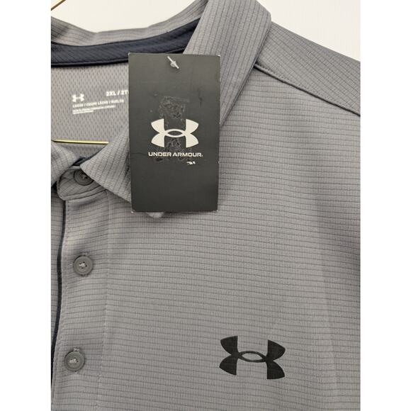 NWT Under Armour Men's UA Tech Polo in Graphite size 2XL - Picture 4 of 7